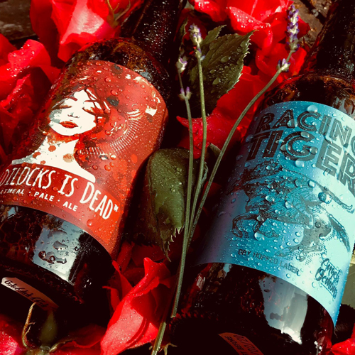 Bottles of beer from Angels and Demons Brewery