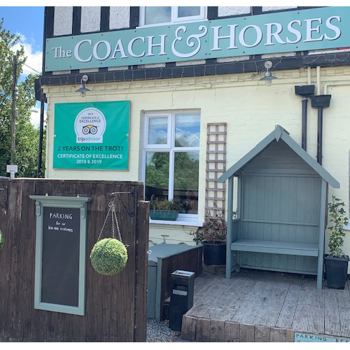 The Coach and Horses, traditional pub, near Deal, Kent, White Cliffs Country, exterior view