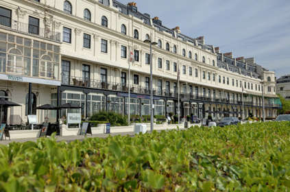 White building on the seafront