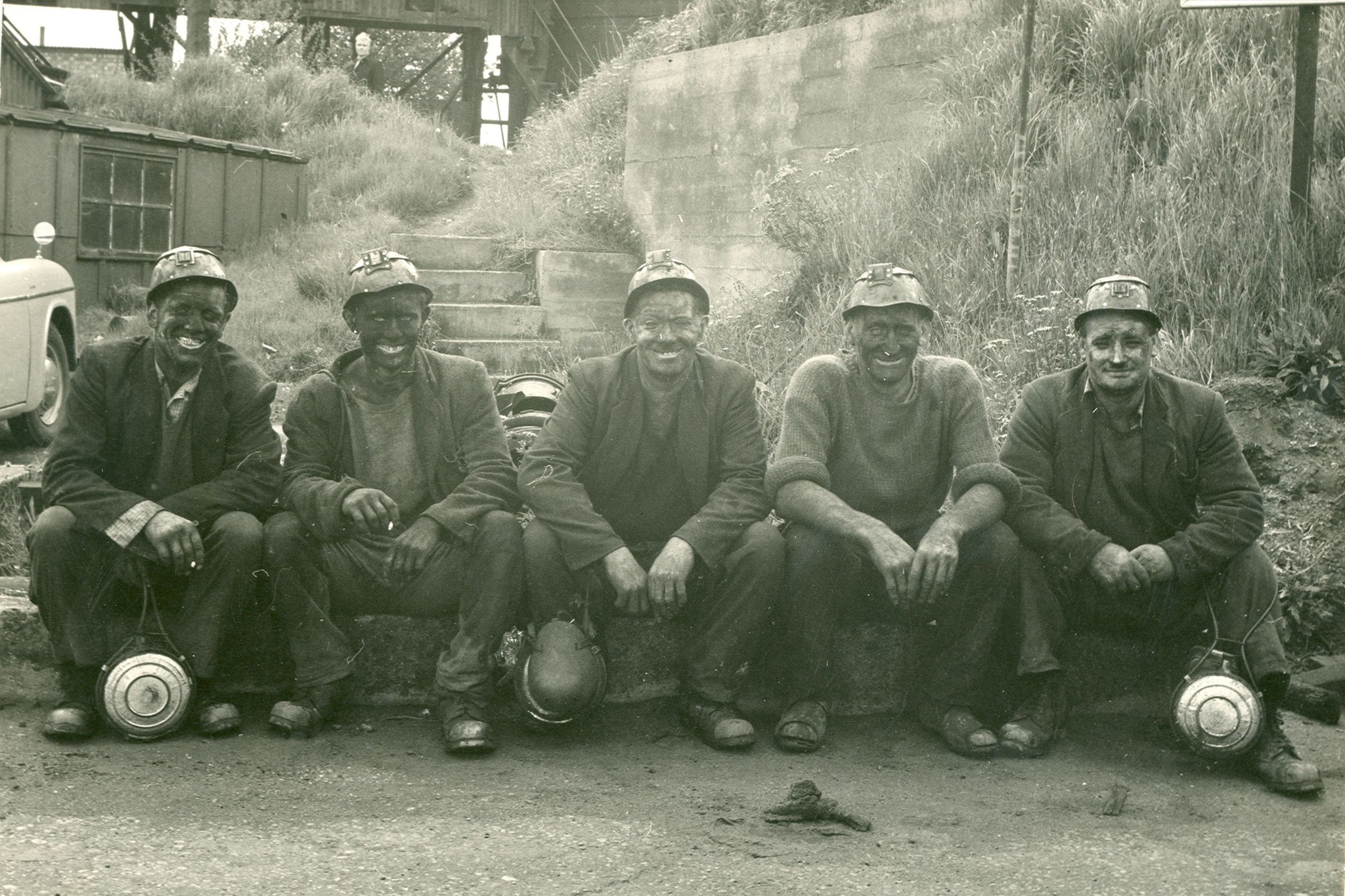 Black and white photo of Kent miners