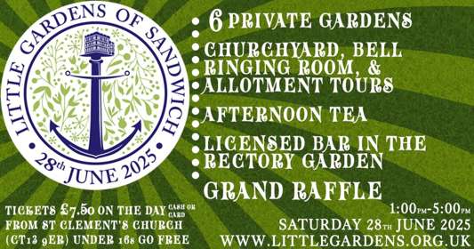 Poster for Little Gardens of Sandwich giving details