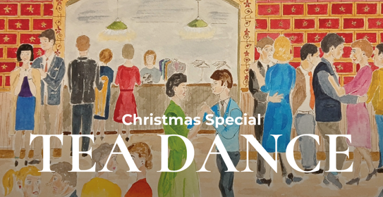 An illustration of people dancing in pairs
