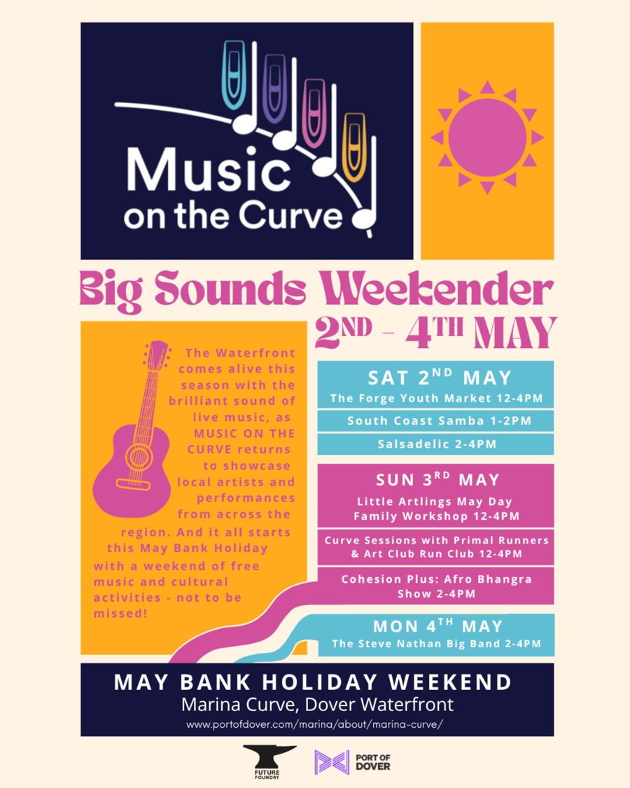 Colourful poster for Big Sounds Weekender