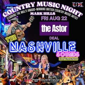 Advertising poster for the Nashville Sounds Experience with images of country stars