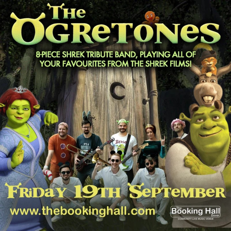 Shrek characters and the tribute band The Ogretones