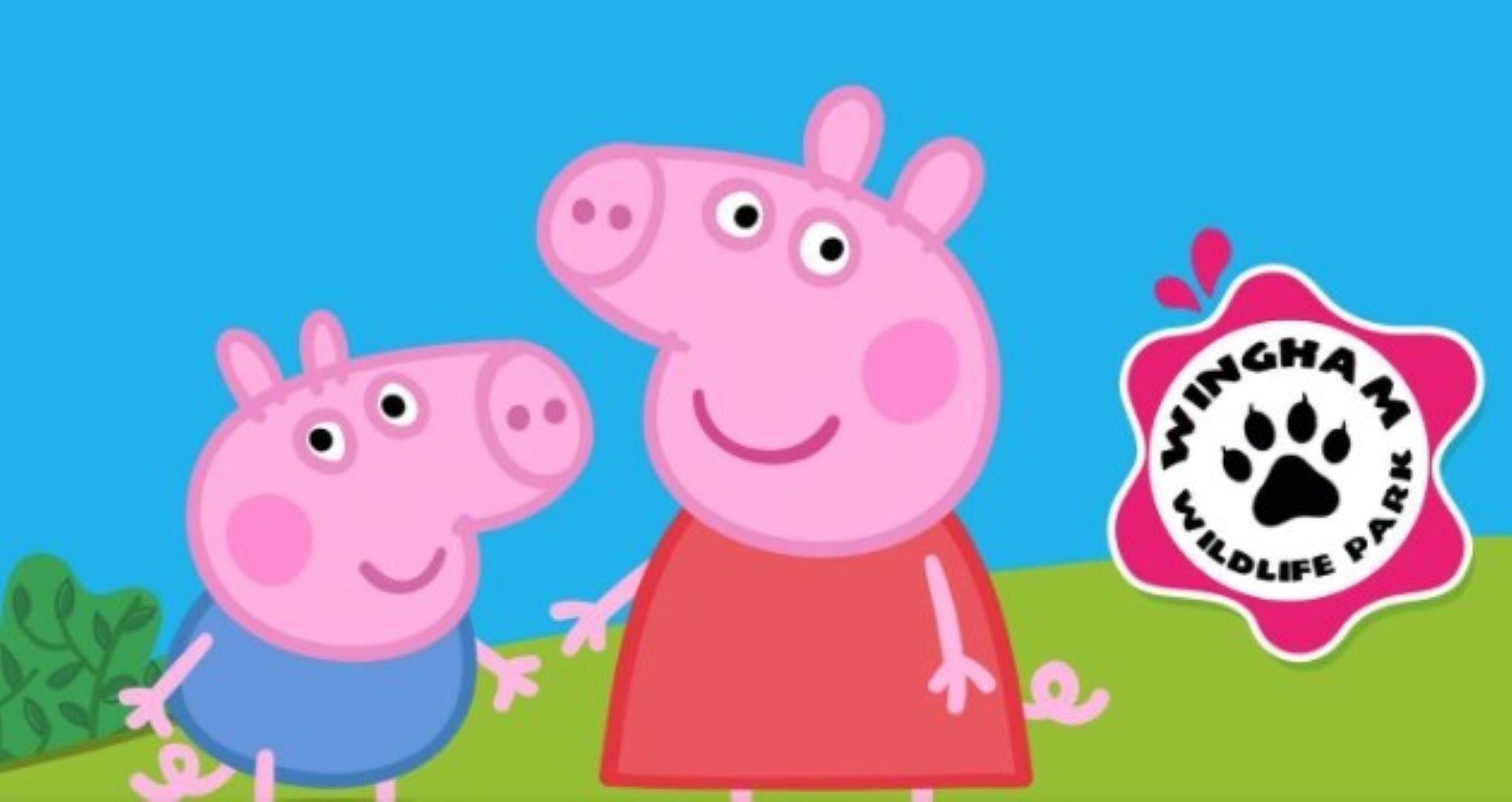 Cartoon image of Peppa Pig and her little brother George