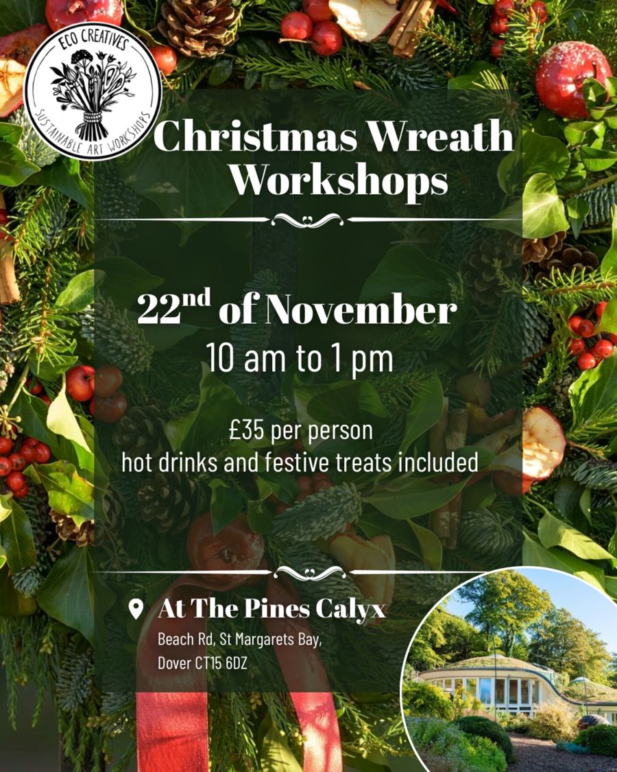 Poster advertising wreath workshop