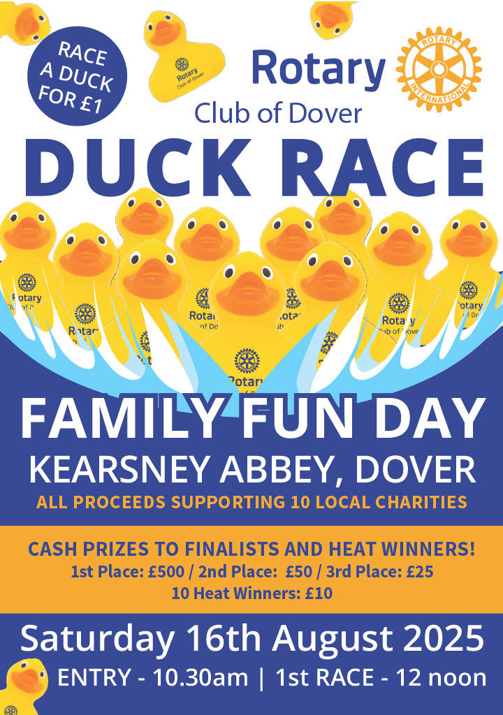 Poster advertising the annual Rotary Duck Race