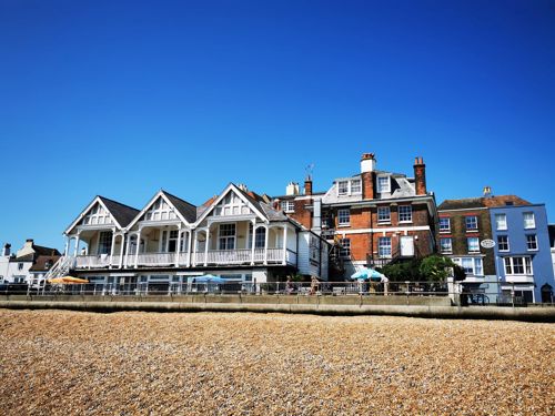 Exterior of the Boathouse bar and terrace at The Royal Hotel