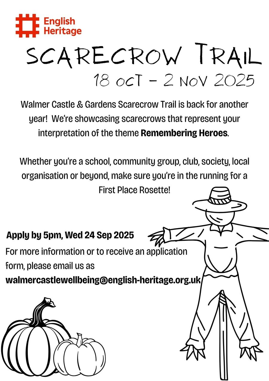 Black and white flyer with details of how to enter a scarecrow