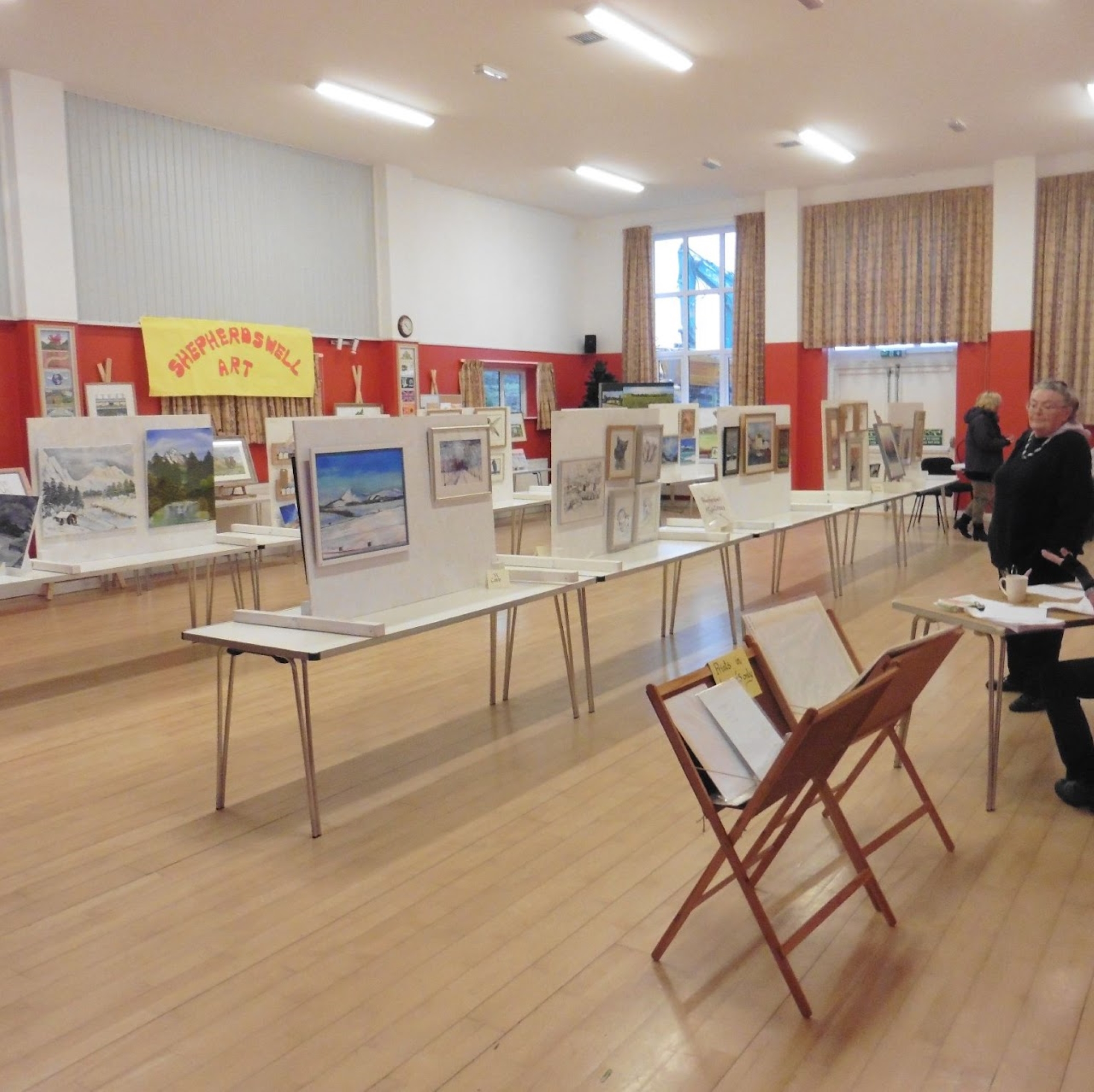 Paintings on display at art show