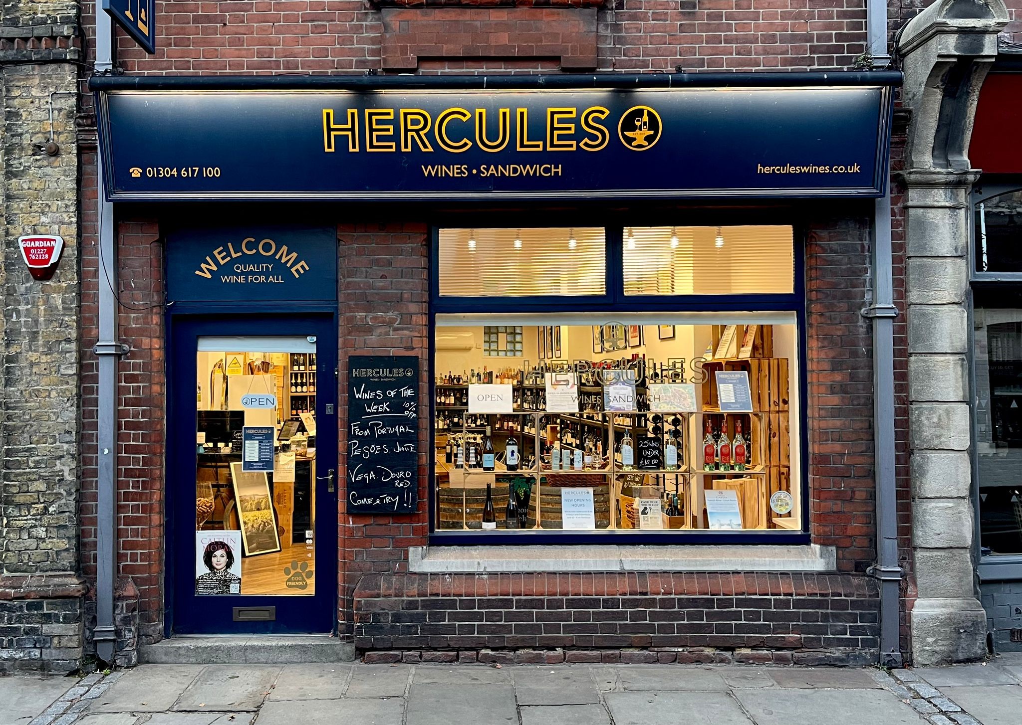 The exterior of a wine shop