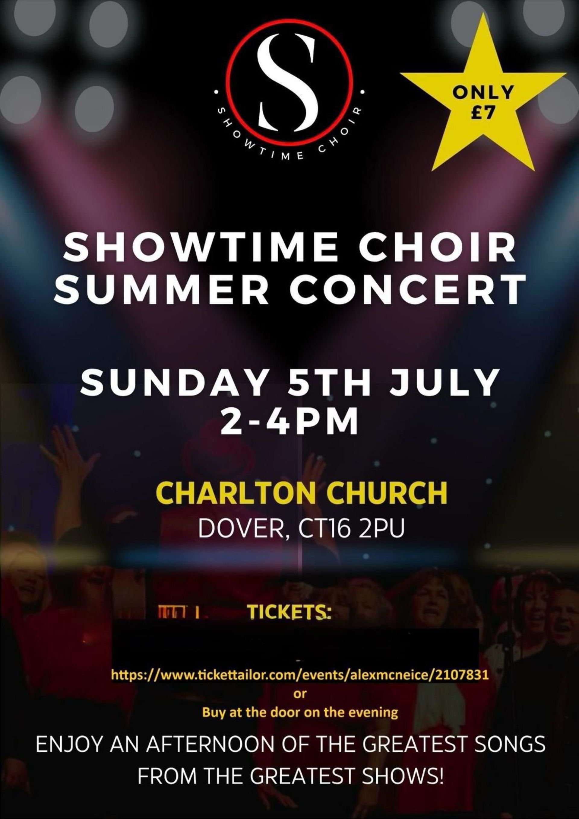 showtime choir summer concert event poster