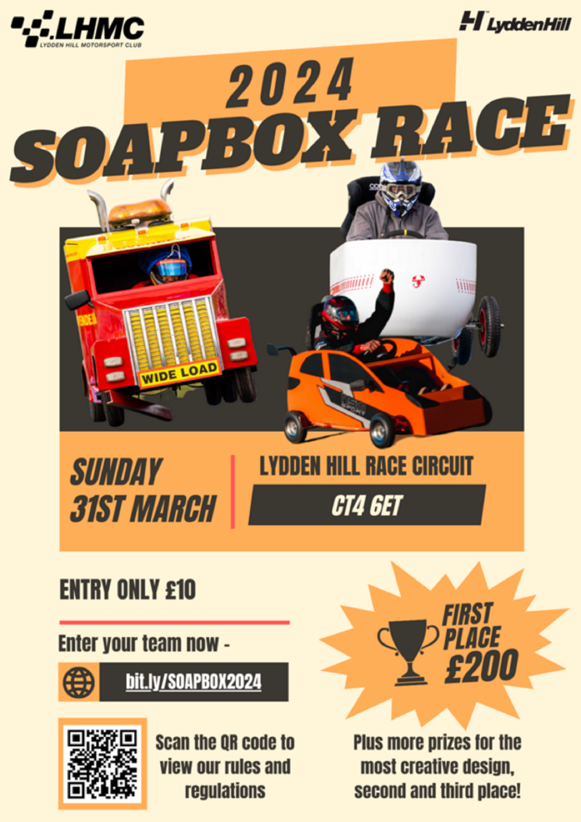 Poster advertising a soapbox race