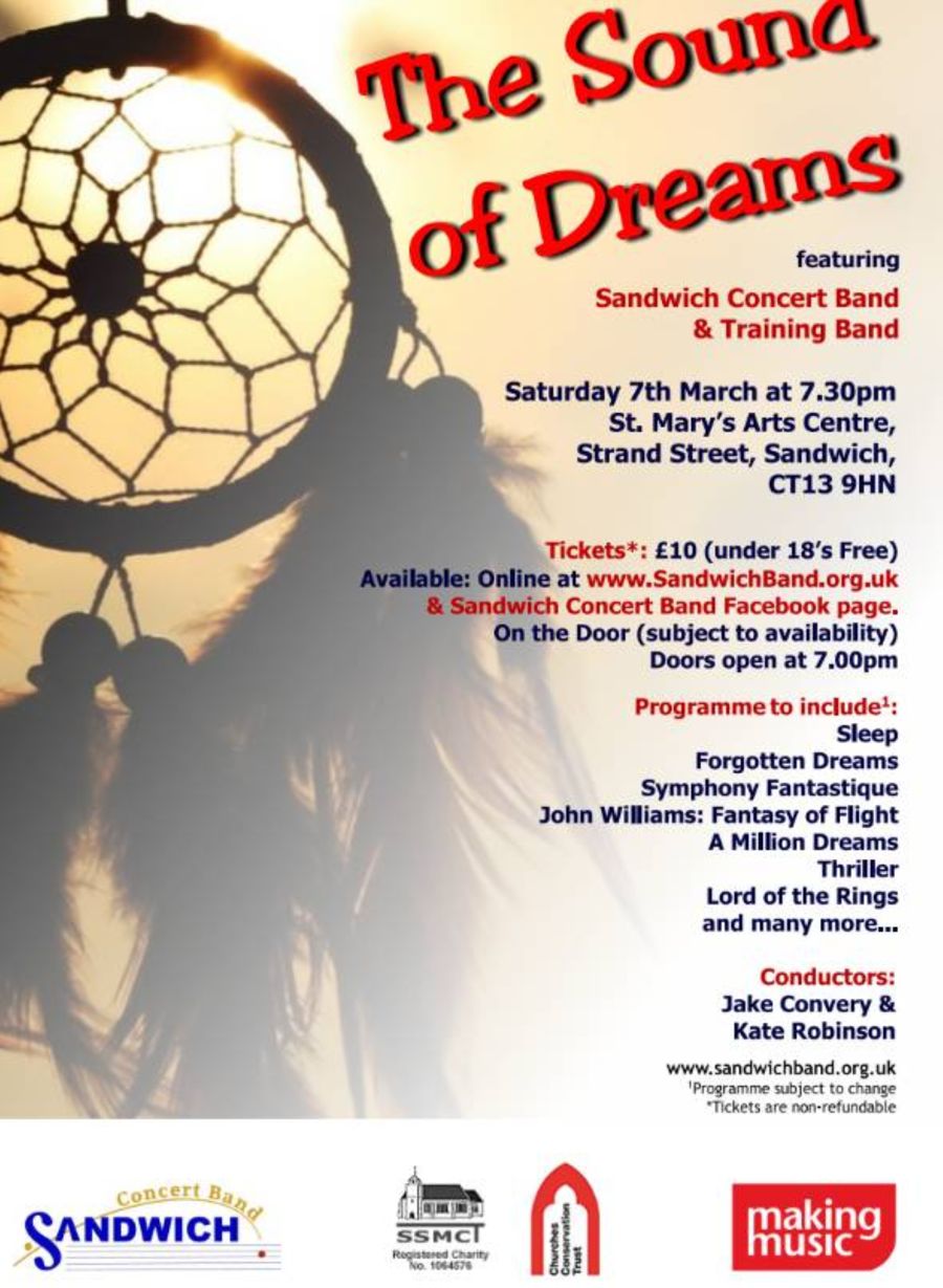 The Sound of Dreams Poster Sat 7th March 2026 at St Mary's Arts Centre