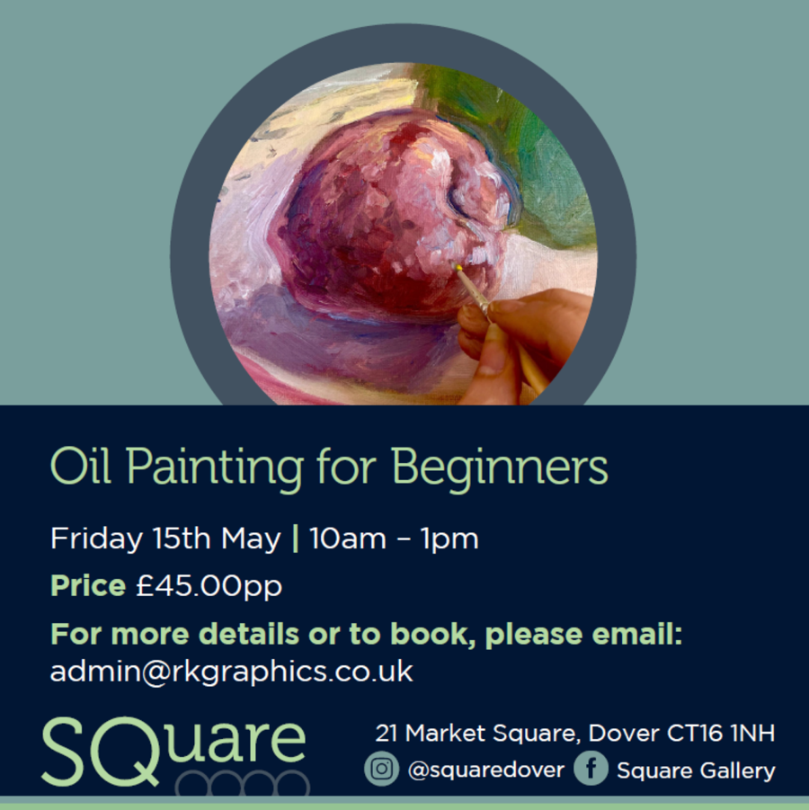 Hand painting with oil paints.