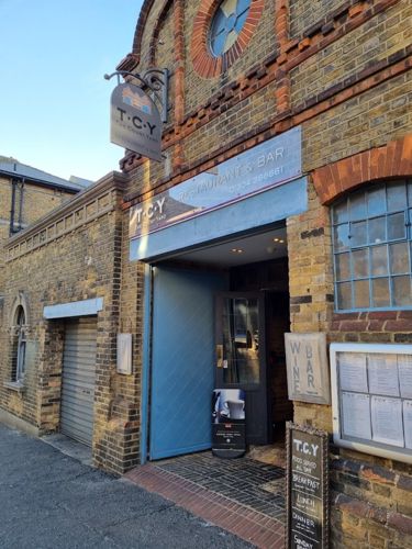 The entrance doorway to The Court Yard