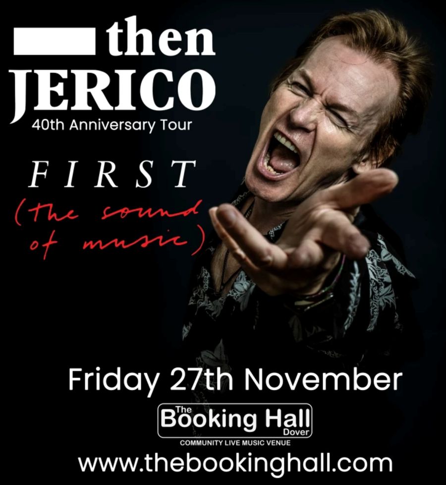Young man with mouth opened wide and a hand outstretched in front of his face, then Jericho