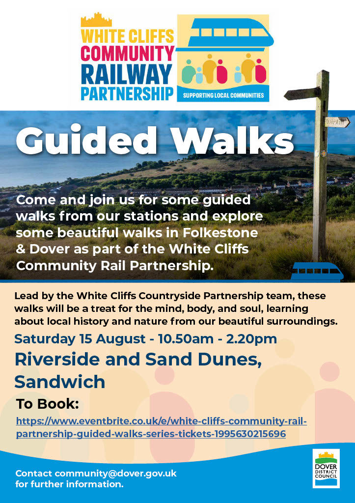 Poster for WCCRP guided walk in Sandwich