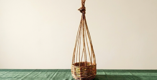 A basket made with willow weaving