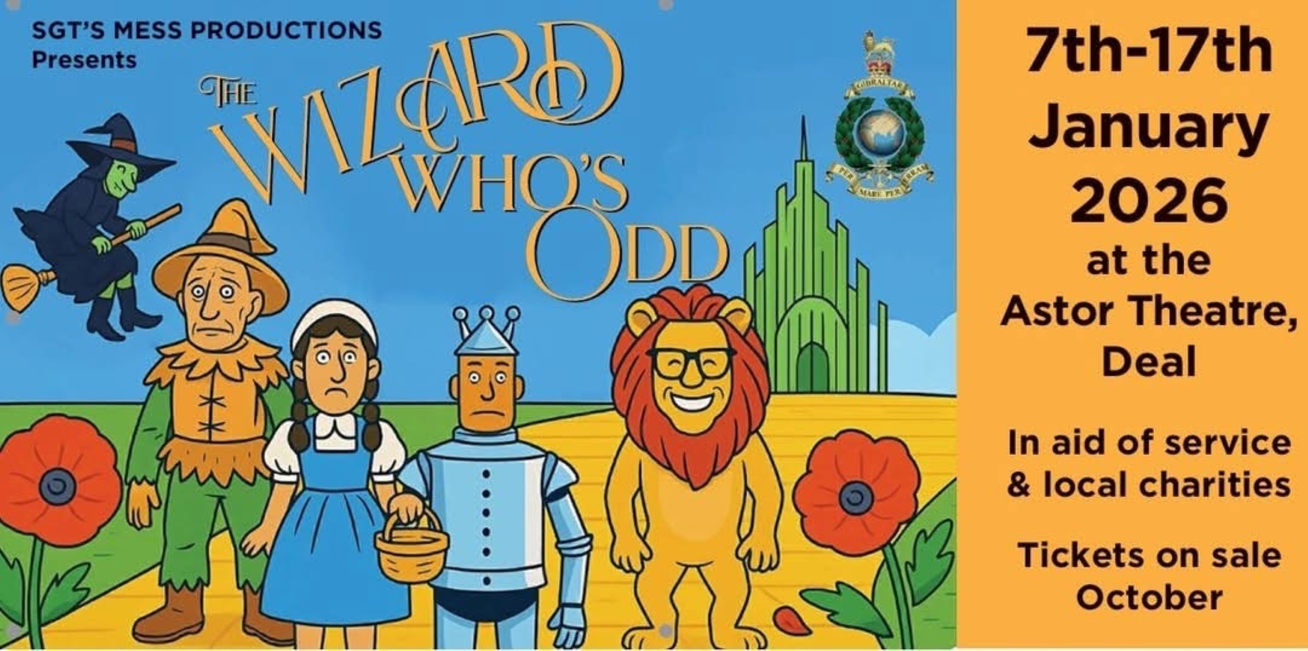 Colourful cartoon images of the Wizard of Oz characters 