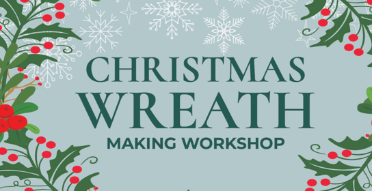 Wreath making workshop graphic