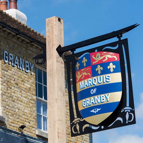 The Marquis of Granby, Alkham, Kent, small hotel, restaurant