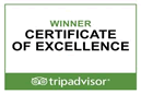 Trip Advisor Certificate of Excellence Award 2012