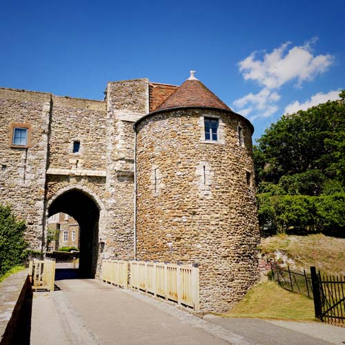 Peverell's Tower at Dover Castle exterior view, Dover, place to stay, Kent